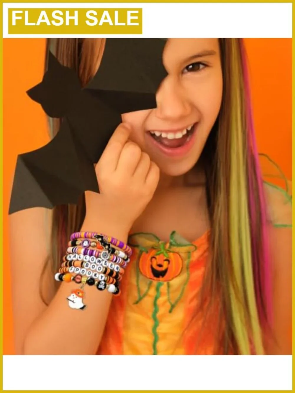 Halloween Beaded Stretch Bracelets Set Party Favors Stackable